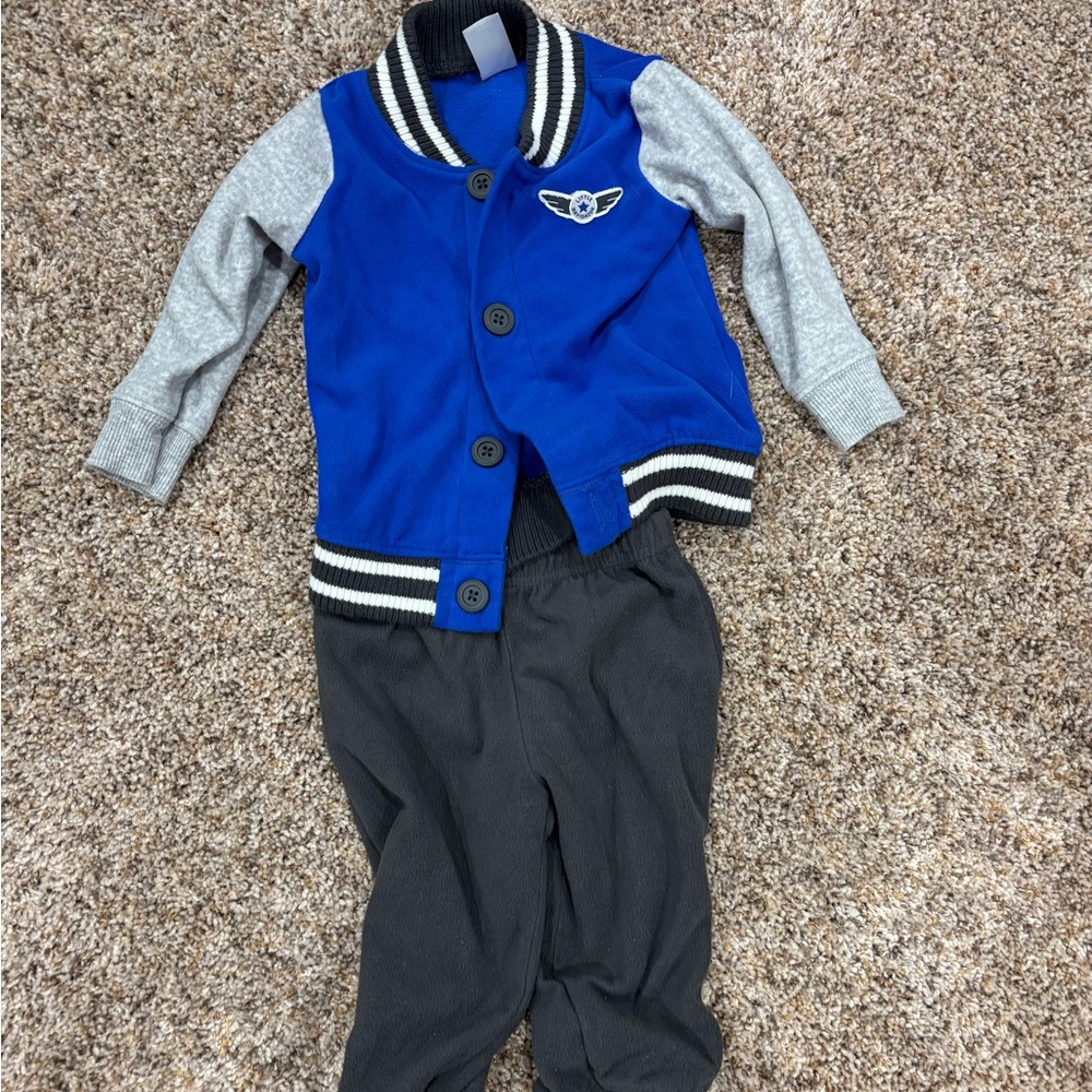 Carter's Blue and Gray Kids Jogger Set